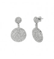 Jewelmi Custom 14k White Gold Diamond Earrings