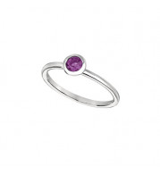 Jewelmi Custom 14k White Gold Amethyst Ring