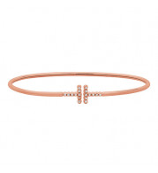Jewelmi Custom 14k Rose Gold Diamond Bangle Bracelet