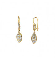 Jewelmi Custom 14k Yellow Gold Diamond Drop Earrings