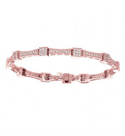Jewelmi Custom 14k Rose Gold Diamond Bracelet