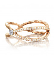 Tacori 18k Rose Gold The Ivy Lane Diamond Men's Ring - SR208P