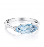 Tacori Sterling Silver Horizon Shine Diamond and Gemstone Men's Ring - SR22302