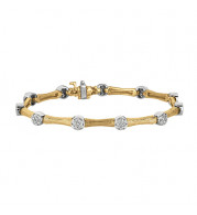 Jewelmi Custom 14k Two Tone Gold Diamond Bracelet