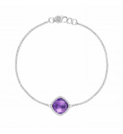 Tacori Sterling Silver Crescent Embrace Gemstone Women's Bracelet - SB22301