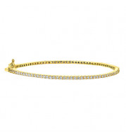 Jewelmi Custom 14k Yellow Gold Diamond Bangle Bracelet