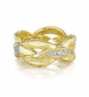Tacori 18k Yellow Gold The Ivy Lane Diamond Men's Ring - SR186Y