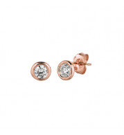 Jewelmi Custom 14k Rose Gold Diamond Earrings