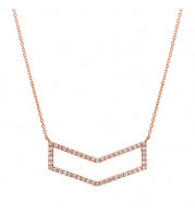 Jewelmi Custom 14k Rose Gold Diamond Necklace