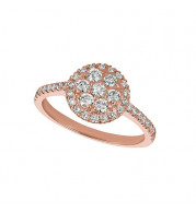 Jewelmi Custom 14k Rose Gold Diamond Ring