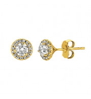 Jewelmi Custom 14k Yellow Gold Diamond Earrings