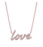 Jewelmi Custom 14k Rose Gold Diamond Necklace