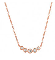 Jewelmi Custom 14k Rose Gold Diamond Necklace