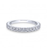 Gabriel & Co. 14k White Gold Contemporary Anniversary Wedding Band - WB12293R6W44JJ