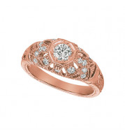 Jewelmi Custom 14k Rose Gold Diamond Ring