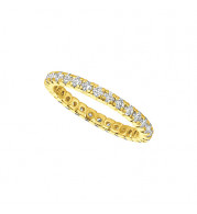 Jewelmi Custom 14k Yellow Gold Diamond Eternity Wedding Band