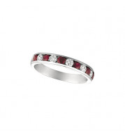 Jewelmi Custom 14k White Gold Ruby Diamond Ring