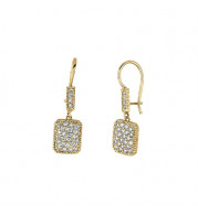 Jewelmi Custom 14k Yellow Gold Diamond Drop Earrings