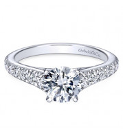 Gabriel & Co. 14k White Gold Contemporary Straight Engagement Ring - ER8259W44JJ
