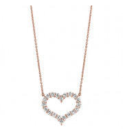 Jewelmi Custom 14k Rose Gold Diamond Necklace