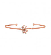 Jewelmi Custom 14k Rose Gold Diamond Bangle Bracelet