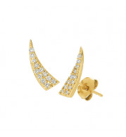 Jewelmi Custom 14k Yellow Gold Diamond Earrings