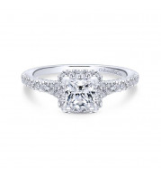 Gabriel & Co. 14k White Gold Entwined Halo Engagement Ring - ER12671S3W44JJ