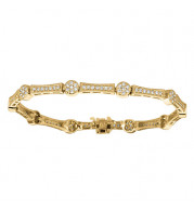 Jewelmi Custom 14k Yellow Gold Diamond Bracelet
