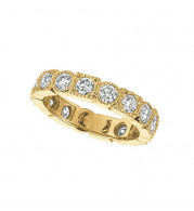 Jewelmi Custom 14k Yellow Gold Diamond Eternity Wedding Band