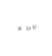 Jewelmi Custom 14k White Gold Diamond Stud Earrings