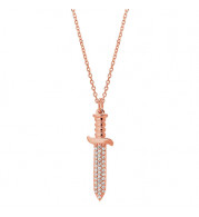 Jewelmi Custom 14k Rose Gold Diamond Necklace
