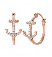 Jewelmi Custom 14k Rose Gold Diamond Earrings
