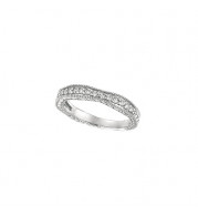 Jewelmi Custom 14k White Gold Curved Diamond Wedding Band