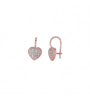 Jewelmi Custom 14k Rose Gold Diamond Earrings