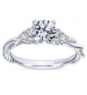 Gabriel & Co. 14k White Gold Hampton Twisted Engagement Ring - ER8817W44JJ