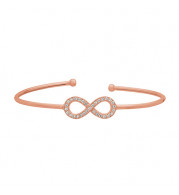 Jewelmi Custom 14k Rose Gold Diamond Bangle Bracelet