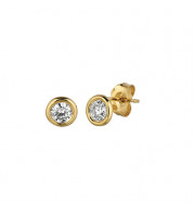 Jewelmi Custom 14k Yellow Gold Diamond Earrings