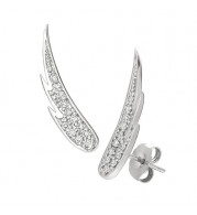 Jewelmi Custom 14k White Gold Diamond Earrings