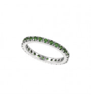 Jewelmi Custom 14k White Gold Tsavorite Ring