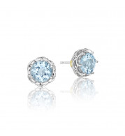 Tacori Sterling Silver Crescent Crown Gemstone Stud Earring - SE10502