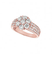 Jewelmi Custom 14k Rose Gold Diamond Flower Ring
