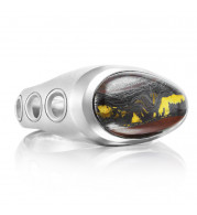 Tacori Sterling Silver Monterey Roadster Gemstone Men's Ring - MR10839