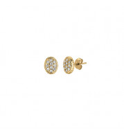Jewelmi Custom 14k Yellow Gold Diamond Earrings