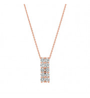 Jewelmi Custom 14k Rose Gold Diamond Necklace