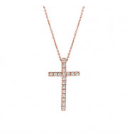 Jewelmi Custom 14k Rose Gold Diamond Necklace