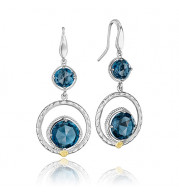 Tacori Sterling Silver Gemma Bloom Gemstone Drop Earring - SE14933