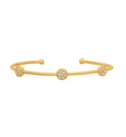 Jewelmi Custom 14k Yellow Gold Diamond Bangle Bracelet