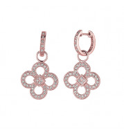 Jewelmi Custom 14k Rose Gold Diamond Earrings