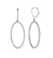 Jewelmi Custom 14k White Gold Diamond Earrings