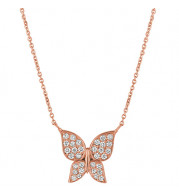 Jewelmi Custom 14k Rose Gold Diamond Necklace
